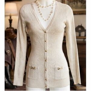 White House Black Market Cardigan | Size Small | Neutral Knit Sweater